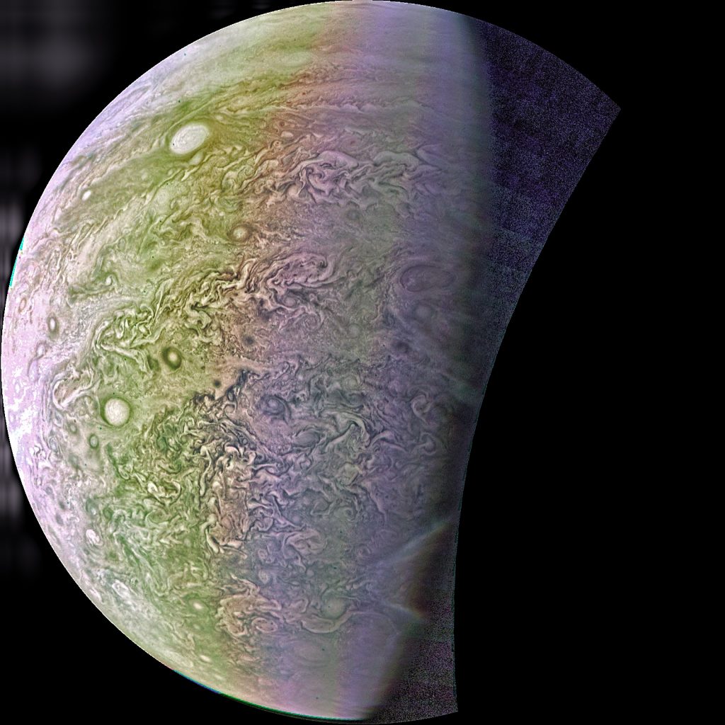 Jupiter's rotating storms JunoCam imager on NASA's Juno spacecraft