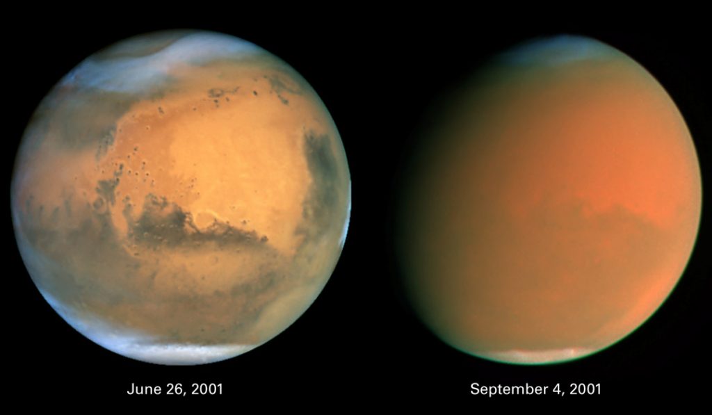 Mars Engulfed In Dust Storm